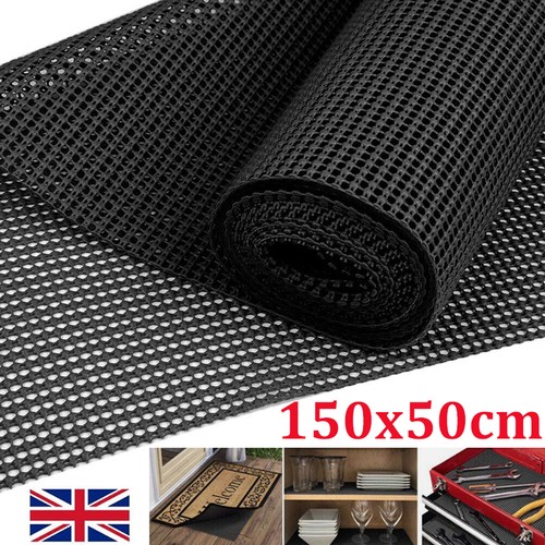 Black anti slip mat - black,