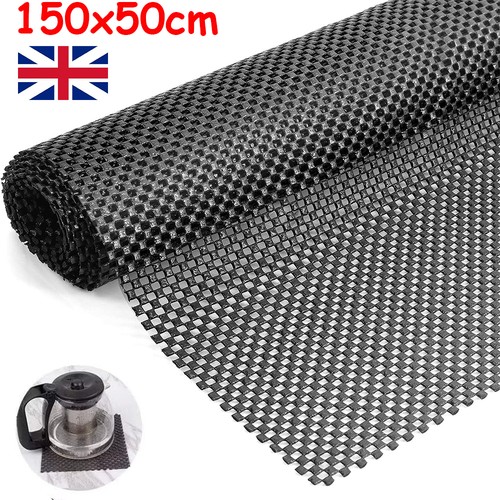 Black anti slip mat - black,